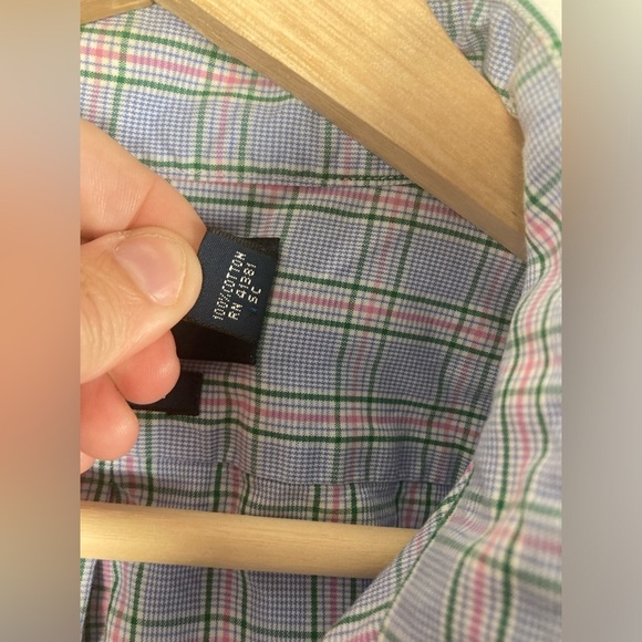 Ralph Lauren Men Classic Fit Shirt Plaid Blue Pink Pony 17 34/35 XL - Picture 5 of 7